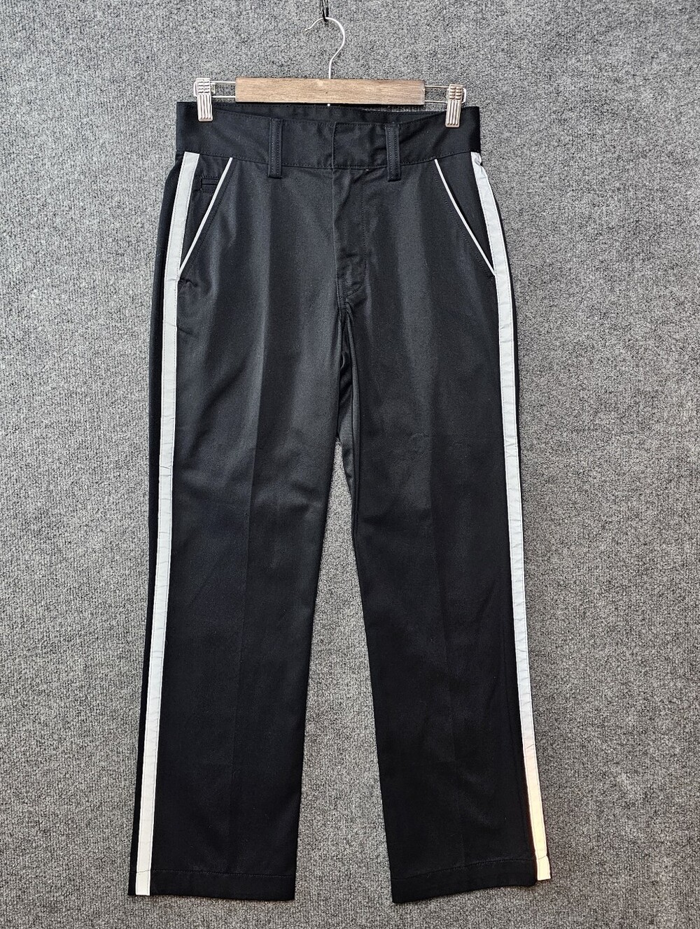 Tesla Black Reflective Stripe Tuxedo Style Pants 4